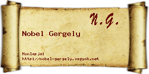 Nobel Gergely névjegykártya